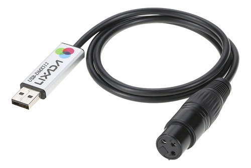 Adaptador Dmx De Cable A Interfaz Lixada, Usb, Led, Dmx512,