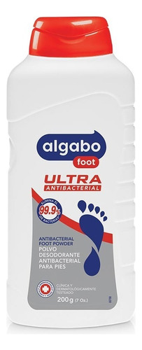 Talco Para Pies X 200g Algabo Foot Ultra Antibacterial Polvo