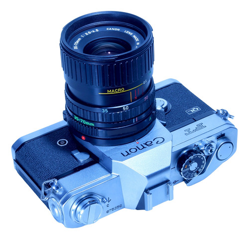 Camara Canon Ftb Ql Lente 35-70 Macro 4.5. 100% Operativa Plateado (Usado)