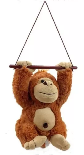 Macaco de Pelúcia Safari 30cm Decoração Anti-alérgico