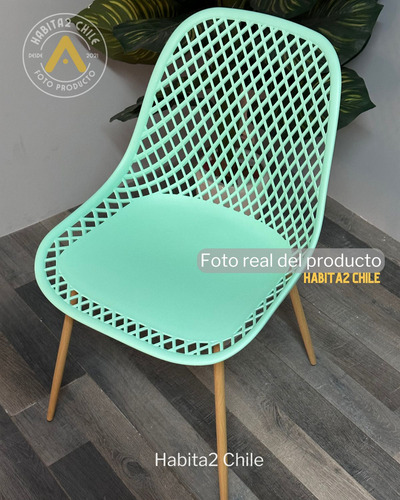 Pack 2 Sillas Terraza Cafeteria Metal Polipropileno