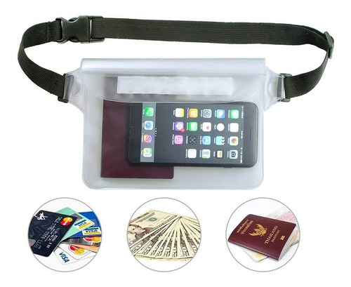 Bolsa De Cinto Impermeável Com Alça De Cintura Praia 2pcs