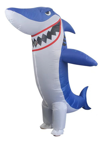 Traje Inflable De Tiburón Azul, Disfraz De Muñeca De Tiburón