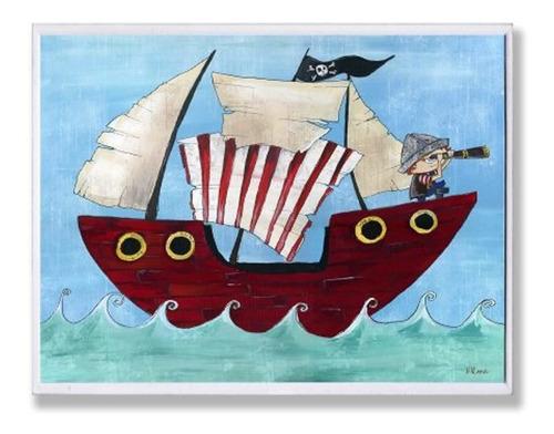 The Kids Room By Stupell Cartel Pirateado En El Mar Rectangl