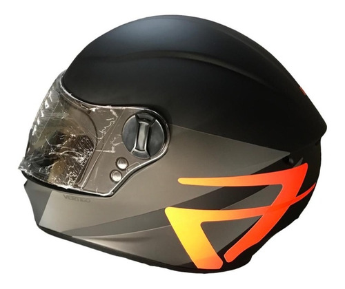 Casco Vertigo V50 Infinity Nocturno Naranja Fluo Bagattini C