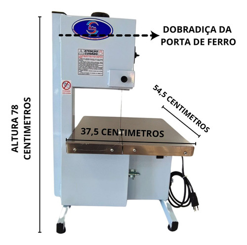 Mini Serra Fita Mesa Móvel Com Moedor Carne Boca 5 Bja-150