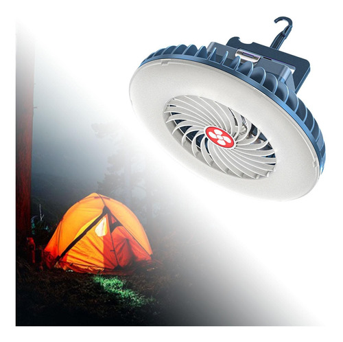 Mini Ventilador 2 En 1 Para Tienda De Campaña, Luz Usb Con