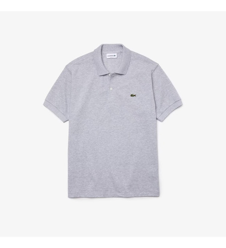 Polo Lacoste Manga Corta Gris En Algodón Hombre L1264-23