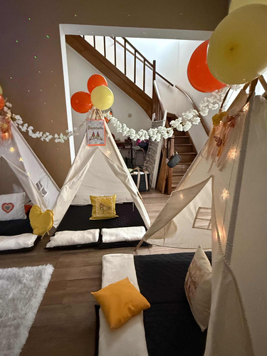 Alquiler De Pijamadas Party Tipi Glamping Carpas Juegos