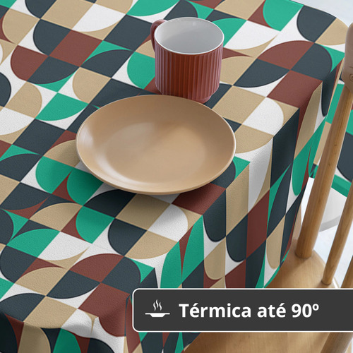 2 Toalhas Mesa Plástica Térmica Mob 2 Lugares 70 X 70