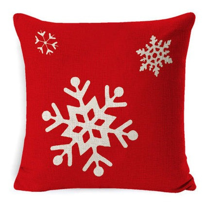 Imagen 9 de 10 de Kit 8 Fundas De Almohada De Lino Para El Día De Navidad