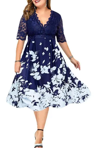 Vestido estampado para gordas 2025