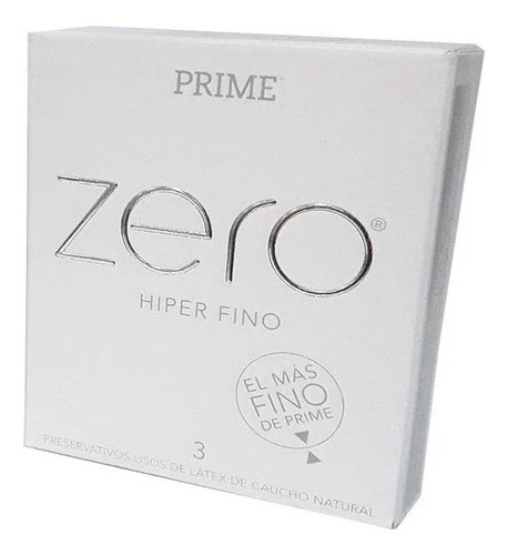 Preservativo Prime Zero Hiper Fino X 3 Cajitas X 3 Unidades
