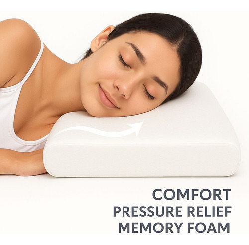 Set X 2 Almohadas Inteligente Viscolastica C/funda 63x34x14 Blanco