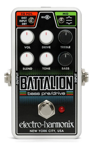 Pedal Preamp Bajo/overdrive Nano Battalion Electro Harmonix