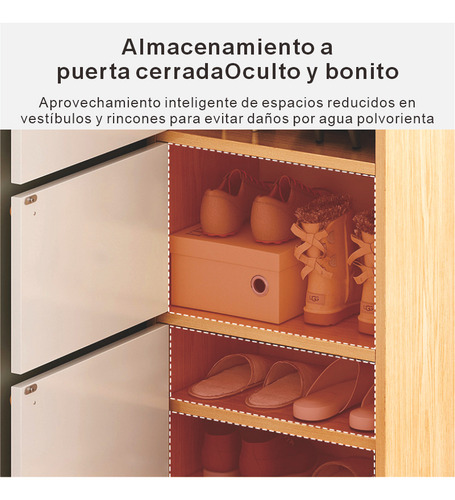 42.2*30*117cm Zapatero De Madera 7 Capas Pequeño