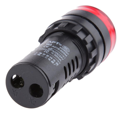 1pc 24v 22mm Led Rojo Indicador De Señal Ústica Ad16-22sm