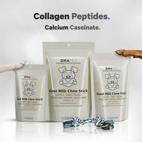 Leche De Cabra Chew Sticks Dna Pet Para Perros Con Alto Cont