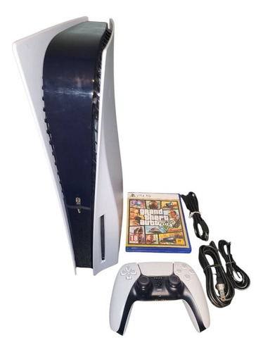 Play Station 5 825gb Con Control, Juego, Cables Solo Offline Blanco (Usado)
