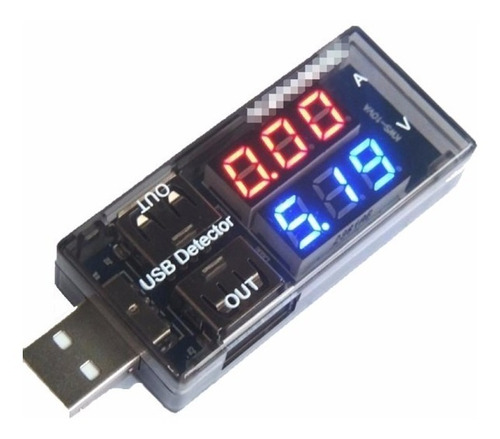 Medidor De Voltaje Digital Tester Amperaje Carga Usb 3 A 9 V