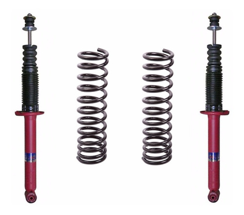 Imagen 1 de 6 de Kit 2 Amortiguadores Trasero+ 2 Espirales Ag Senda Reforzado