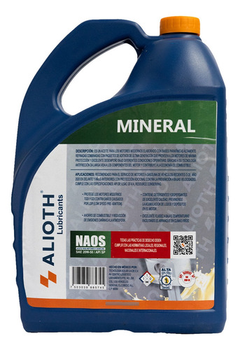 Naos Mineral Sae 20w-50 Sp Aceite Para Motor 5l