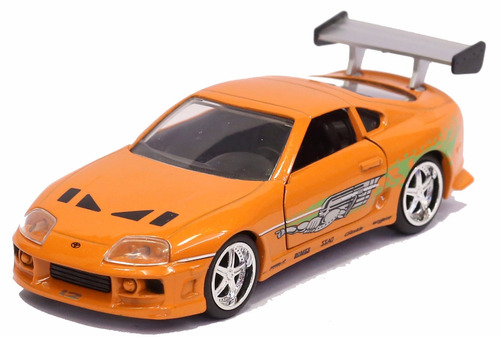 Miniatura Velozes E Furiosos Toyota Supra 1995 Laranja 1/32