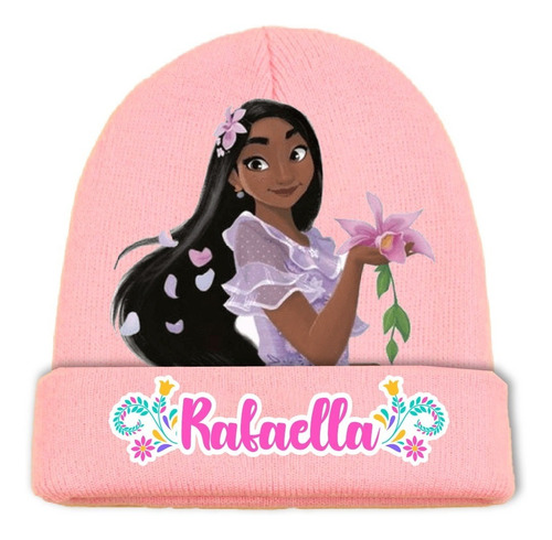 Gorro Lana Encanto Isabella Madrigal Personalizado Niñas 