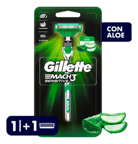 Gillette Mach3 Sensitive Maquina De Afeitar Recargable 1 U.