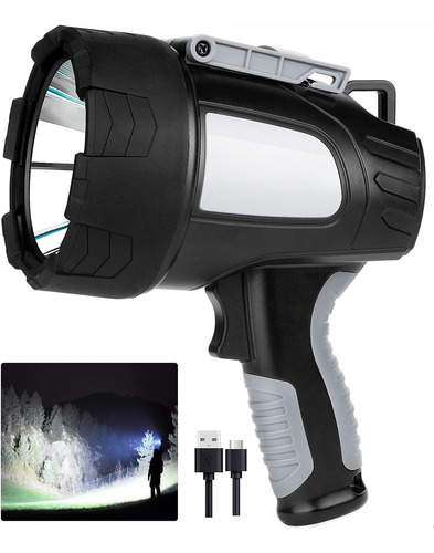 Faro O Spotlight Para Cacería Recargable De Led De 65w 1500m