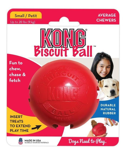 Kong Juguetes Para Perro-caucho Classic Pelota Portapasaboca