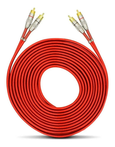 Imagem 4 de 5 de Kit Cabo Rca 5 Metros Azul + Rca 5 Metros Vermelho