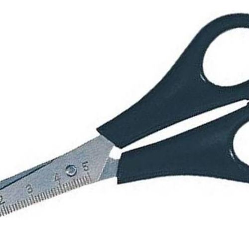 Tesoura Escolar Cis Ks96 S/ponta 13,5cm C/ Régua Infantil