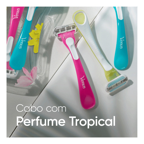 Aparelho Feminino Venus Tropical Gillette Com 3 Unidades