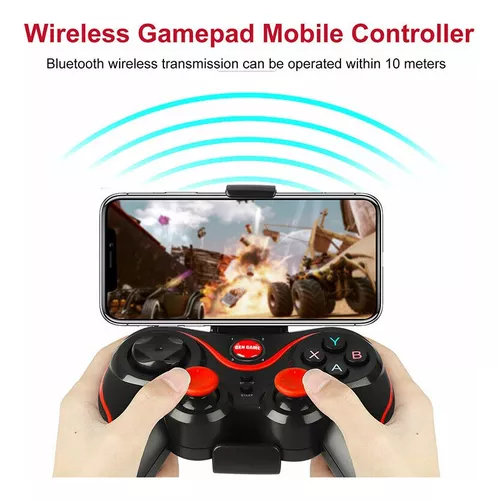 Control Gamepad Mando Bluetooth Android Pc Con Soporte