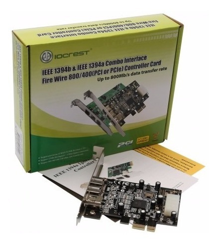 Placa Firewire 800/400 Pci-e Ieee 1394b - 1394a Chip Texas