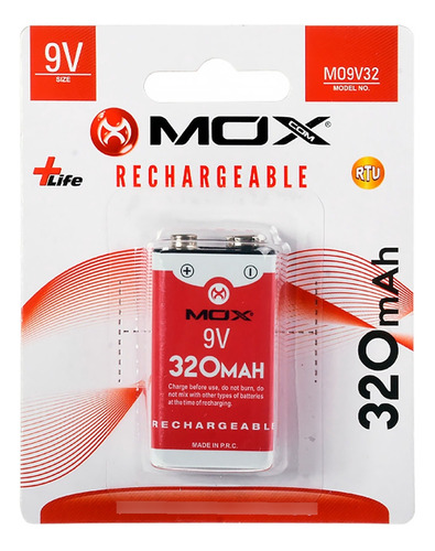 Bateria 9v Recargable Mox