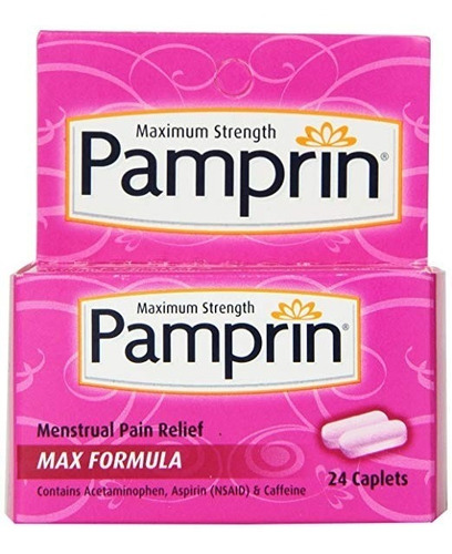 Pamprin Maximum Strength Max, Fórmula, 24 Count Período De S