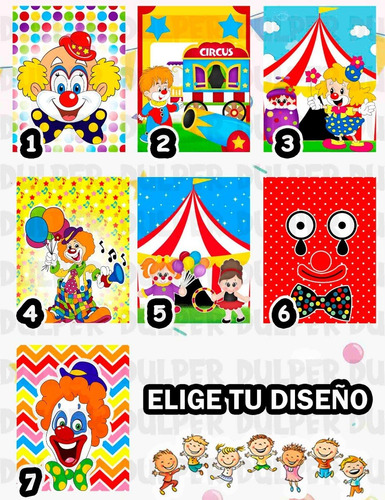 Dulceros Payasos Personalizados Recuerdos Fiestas 70 Pz