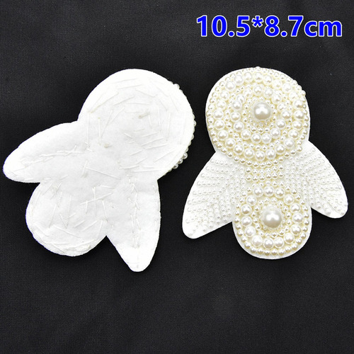 2pcs Flor De Lujo Perla Zapato De Boda Parche Nupcial