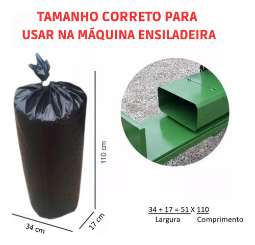 Paquete de silos para bolsas de ensilado con 100 unidades y 100 abrazaderas