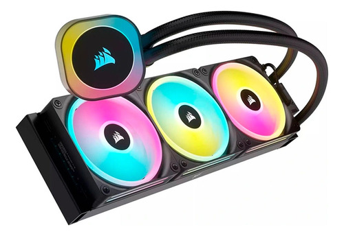 Enfriador de agua Corsair H170i Icue Link Preto Qx140 Pwm 420 mm Led Argb