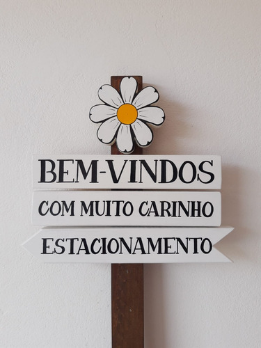 Placa Estacionamento, Bem-vindos Para Jardim Indicação