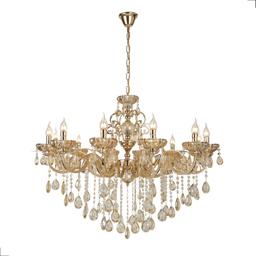 Lustre Pendente Candelabro Sindora Dcd00409 12 Braços E14 Cor Dourado bivolt