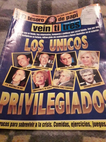 Revista Veintitres Empresarios Zulemita Menem 14 12 2001