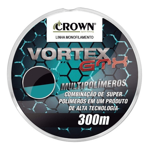 Linha Vortex Gtx Crown Multipolímeros 2.5 (0,26mm-15lb) 300m Cor Marrom