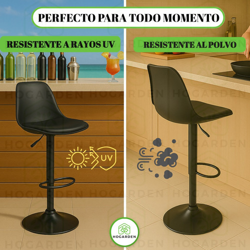 Banco Alto Eames Minimalista 5 Pzs Para Barra Giratorio