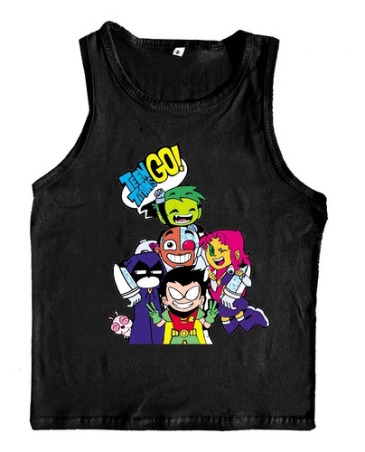 Musculosa Jovenes Titanes Para Chicos Algodon