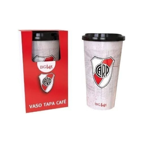 Vaso Jarro Mug Con Tapa River Plate Licencia Oficial Caja