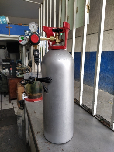 Tanque 9kg Co2 Cga320 Sem Vacío+ Regulador Solenoide Acuario (Usado)